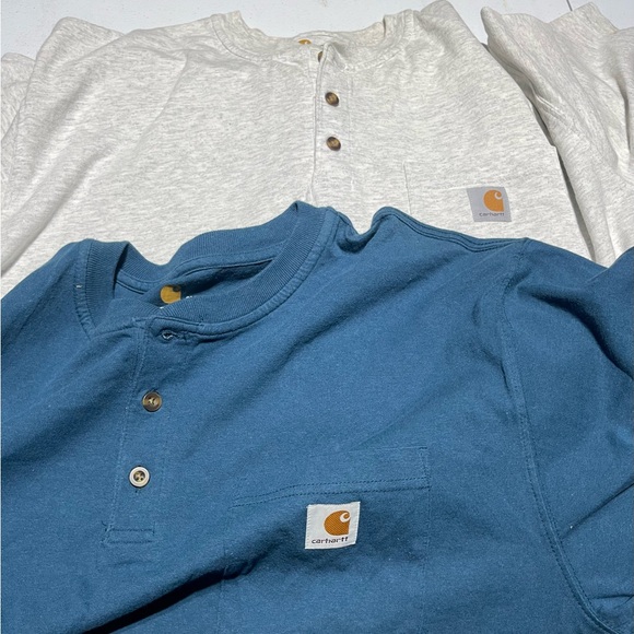 Bundle of 6 Carhartt T-Shirts in Gray, Tan, Blue, Pink, and Cream - Picture 5 of 9